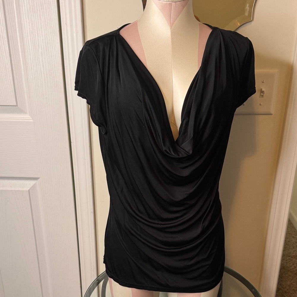 Ann Taylor Black Short Sleeve Top
